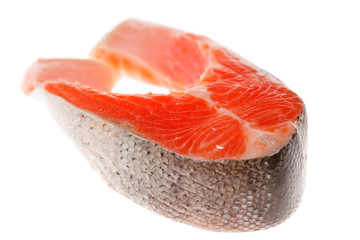 raw steak of salmon