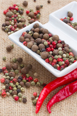 Colored peppers mix