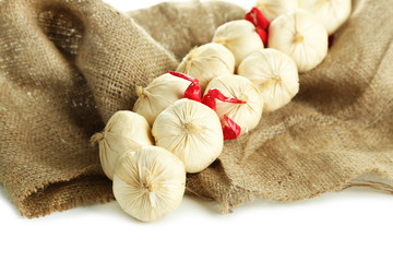 Fototapeta na wymiar Vintage garlic and pepper decoration,