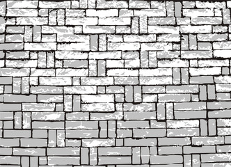 New brick wall of negative space vector
