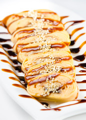 Dessert Maki Sushi - Roll   with  Cream Cheese inside