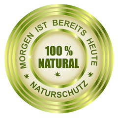 siegel,schild,naturschutz,natural,100,%,plakette,werbung