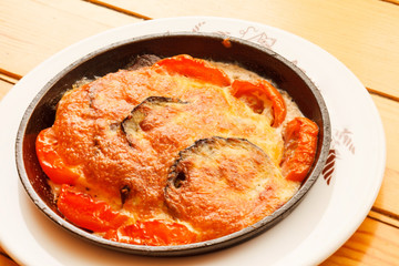 roasted meat with vegetables