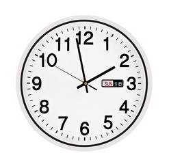 Wall clock isolated on white background
