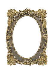 Decorative golden frame isolated