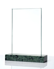Glass frame isolated on white