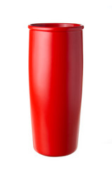 Modern ceramic vase isolated