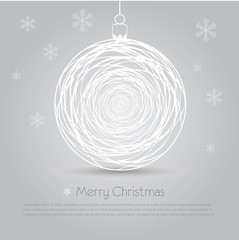 Christmas ball on white background
