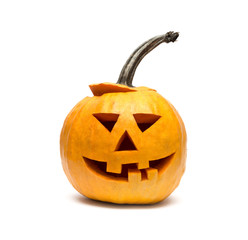 Halloween pumpkin on white background