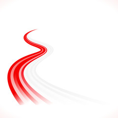 Abstract waving Japanese, Polish, and Indonesian flag