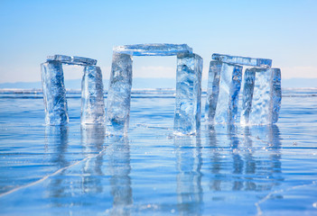 Icehange - stonehenge made from ice