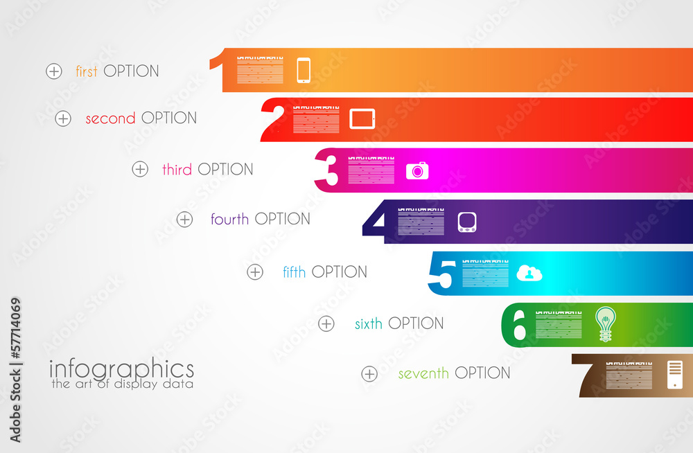 Poster timeline to display your data with infographic elements