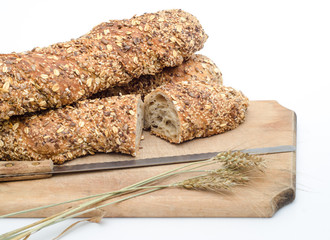 Rustic bread with wheat