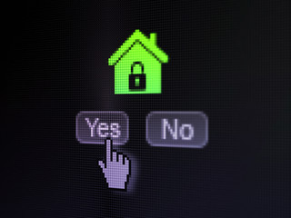 Business concept: Home on digital computer screen