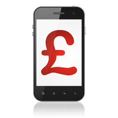 Currency concept: Pound on smartphone