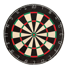 Dart board isolated on white background