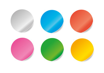 Blank round stickers