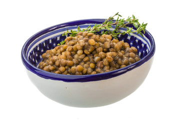 Backed lentils