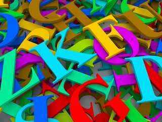 Fototapeta premium letters of the English alphabet.