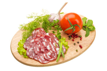 Fresh ripe salami