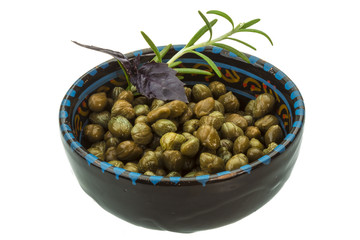 Capers in the bowl
