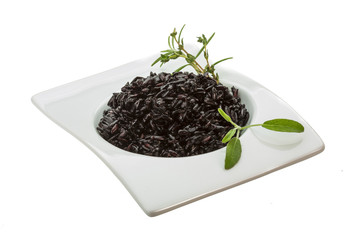 Black boiled rice