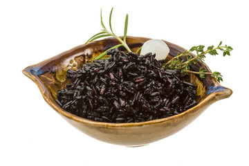 Black boiled rice