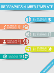 Fototapeta premium INFOGRAPHIC NUMBER OPTIONS TEMPLATE NEW STYLE 4 MULTICOLOR