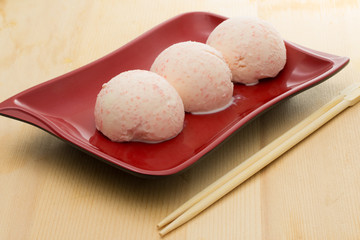pink ice cream