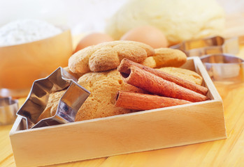 Fresh sweet cookies with cinnamon
