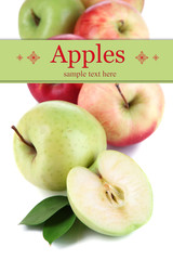 Sweet apples isolated on white
