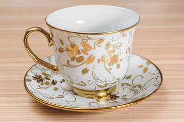 Fancy Cup & Saucer Isolated