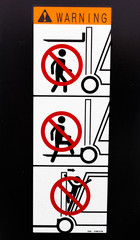 Safety sign for Forklift