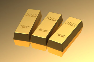 Set of gold bars