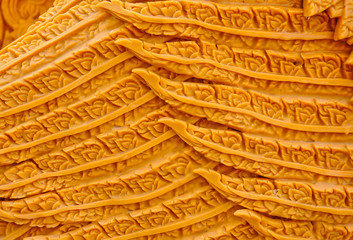 Thai style pattern design handcraft on the candle