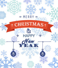 Fototapeta premium Merry Christmas! Greeting card