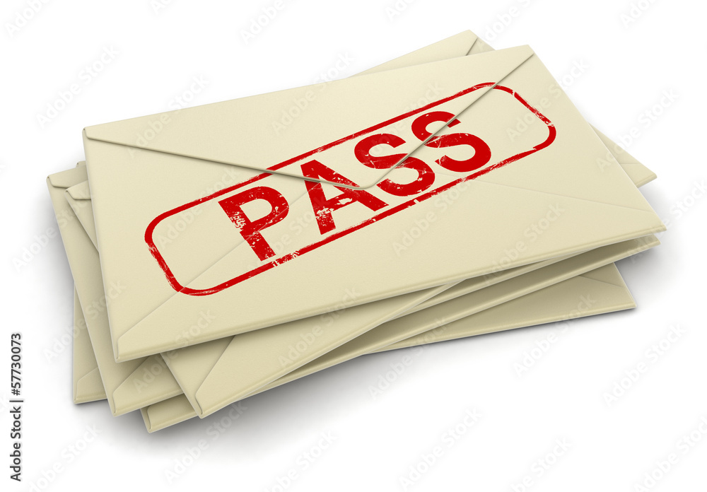 Poster pass letters (clipping path included)