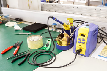 electronics equipment assembly workplace
