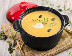 Creamy pumpkin soup