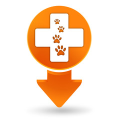 vétérinaire sur signet orange