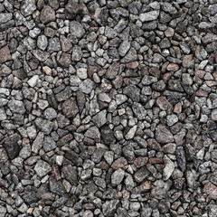 Gray industrial gravel. Seamless background photo texture