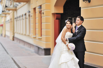 Naklejka premium Bride and groom