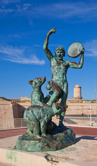 Obraz premium Sculpture of dancer and bears (Botinelly, 1911). Marseilles