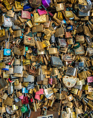 Locks of love at Paris bridge