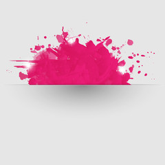 Abstract background with pink paint splashes.