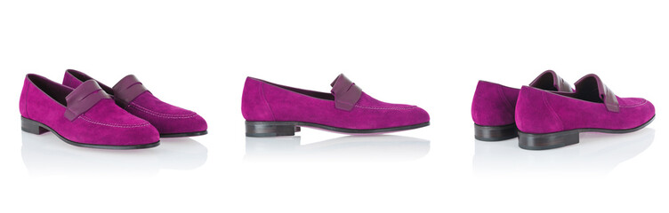Male shoes isolated on the white background