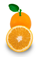 Cut oranges