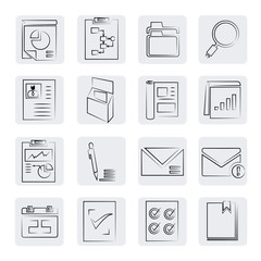 Fototapeta premium sketched document icons