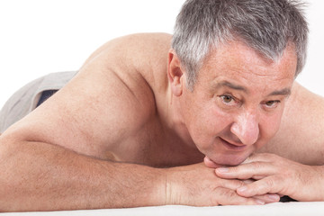 Naklejka premium Senior man at the massage
