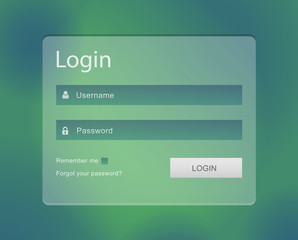 Vector login interface - username and password